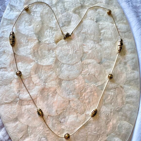 3 For $25 Gold Tone and Enamel Long Necklace - Picture 3 of 6